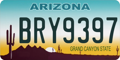 AZ license plate BRY9397