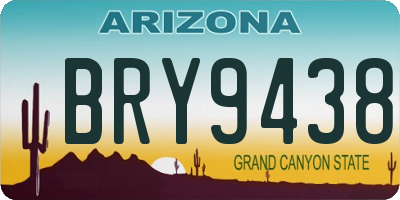 AZ license plate BRY9438