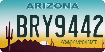 AZ license plate BRY9442