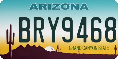 AZ license plate BRY9468