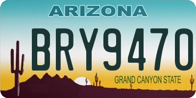 AZ license plate BRY9470