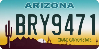 AZ license plate BRY9471