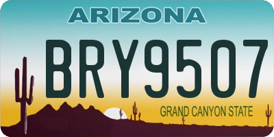 AZ license plate BRY9507