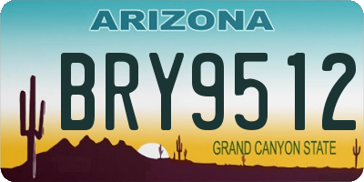 AZ license plate BRY9512