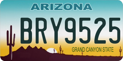 AZ license plate BRY9525