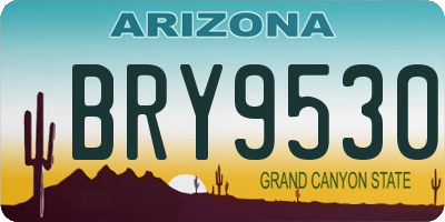 AZ license plate BRY9530