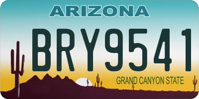 AZ license plate BRY9541