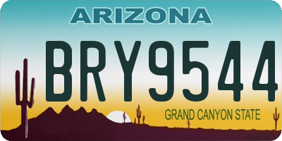 AZ license plate BRY9544