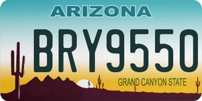 AZ license plate BRY9550