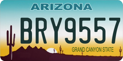 AZ license plate BRY9557