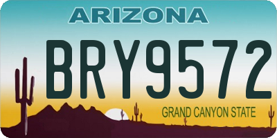 AZ license plate BRY9572