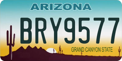AZ license plate BRY9577