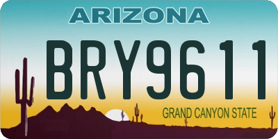 AZ license plate BRY9611