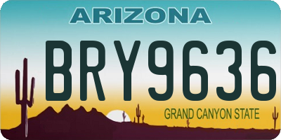 AZ license plate BRY9636