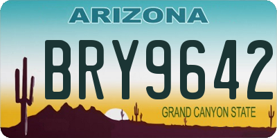 AZ license plate BRY9642