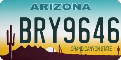 AZ license plate BRY9646
