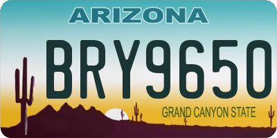 AZ license plate BRY9650