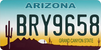 AZ license plate BRY9658