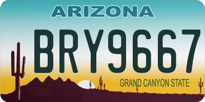 AZ license plate BRY9667