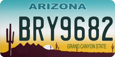 AZ license plate BRY9682