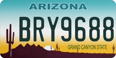 AZ license plate BRY9688