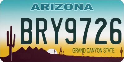AZ license plate BRY9726