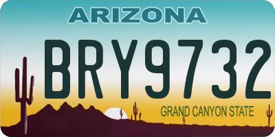 AZ license plate BRY9732