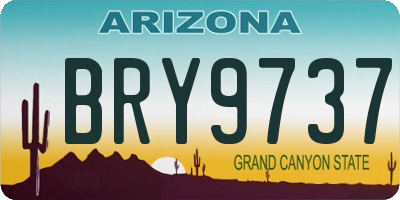 AZ license plate BRY9737