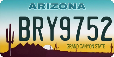 AZ license plate BRY9752