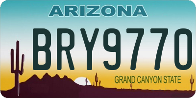 AZ license plate BRY9770