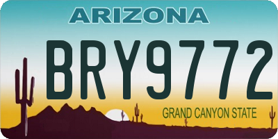 AZ license plate BRY9772