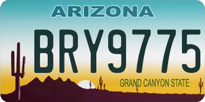 AZ license plate BRY9775