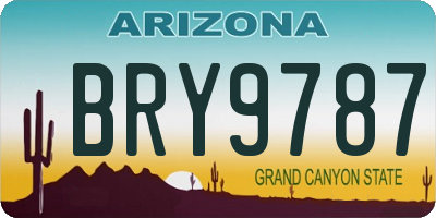 AZ license plate BRY9787