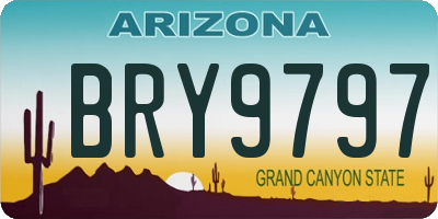 AZ license plate BRY9797