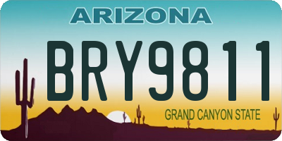AZ license plate BRY9811