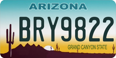 AZ license plate BRY9822