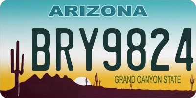 AZ license plate BRY9824