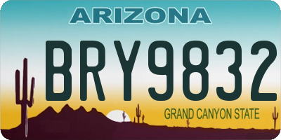 AZ license plate BRY9832