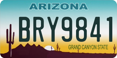 AZ license plate BRY9841