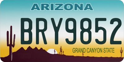 AZ license plate BRY9852