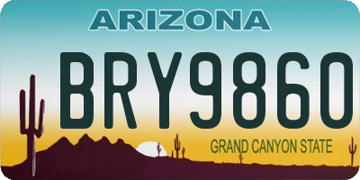 AZ license plate BRY9860