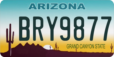 AZ license plate BRY9877