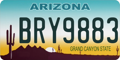 AZ license plate BRY9883