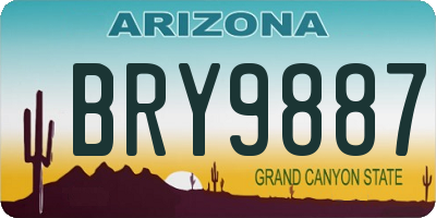 AZ license plate BRY9887
