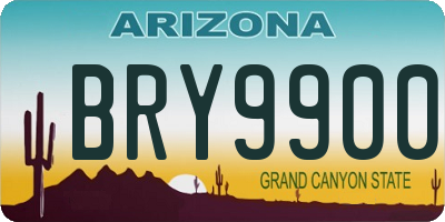 AZ license plate BRY9900