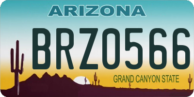 AZ license plate BRZ0566