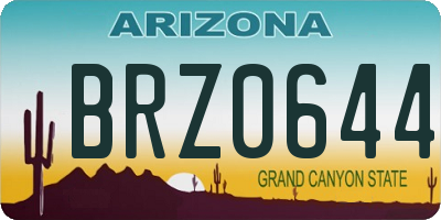 AZ license plate BRZ0644