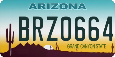 AZ license plate BRZ0664