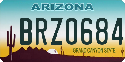AZ license plate BRZ0684