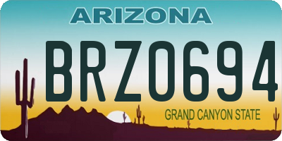 AZ license plate BRZ0694